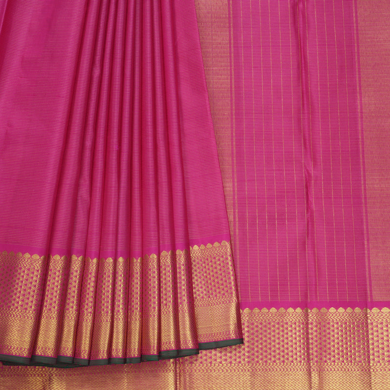 Hayagrivas Handloom Rani Pink Kanjivaram Silk Saree KBF627G7-2