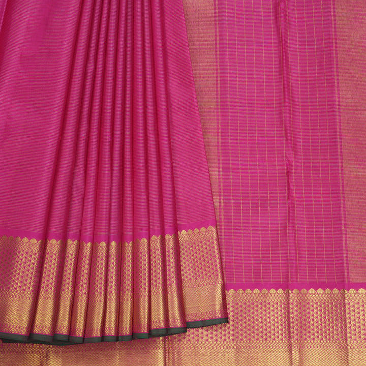 Hayagrivas Handloom Rani Pink Kanjivaram Silk Saree KBF627G7-2