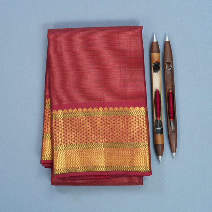Hayagrivas Handloom Maroon Kanjivaram Silk Saree KBF627G7-3