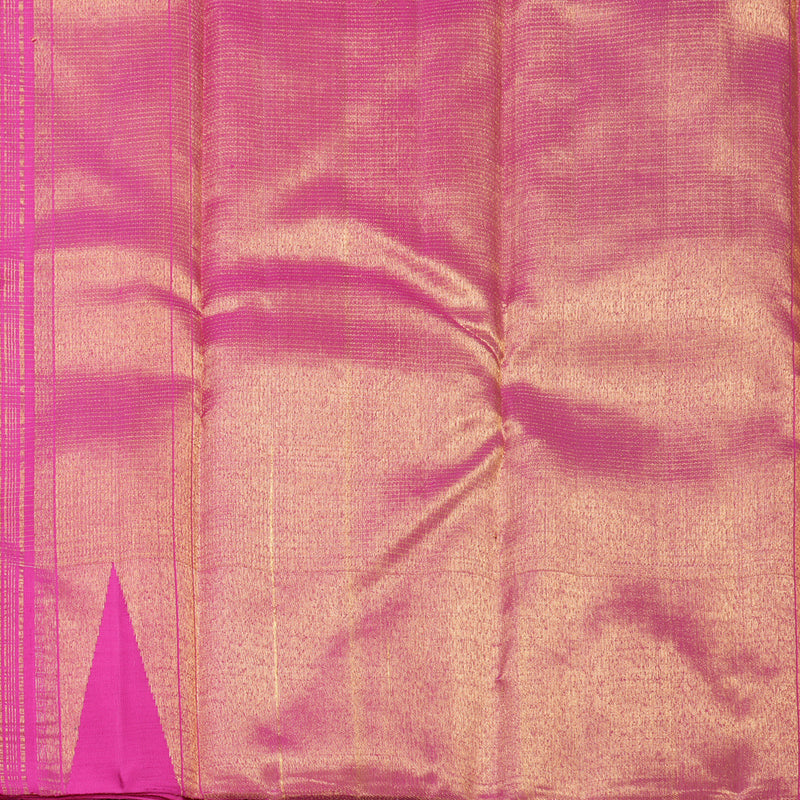 Hayagrivas Handloom Yellow Kanjivaram Silk Saree with Pink &amp; Purple Border KBF628G2-1