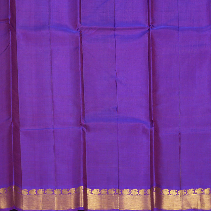 Hayagrivas Handloom Fluorescent Green Kanjivaram Silk Saree with Purple Border KBF629G5-3