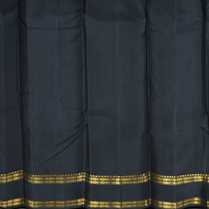 Hayagrivas Handloom Black &amp; White (Zasa Zasa Kattam) Kanjivaram Silk Saree KBF629G8-1