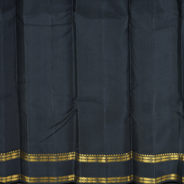 Hayagrivas Handloom Black &amp; White (Zasa Zasa Kattam) Kanjivaram Silk Saree KBF629G8-1