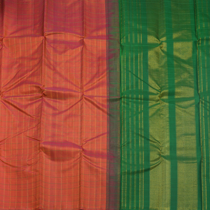 Hayagrivas Handloom Rusty Red Kanjivaram Silk Saree KBF630G1-1
