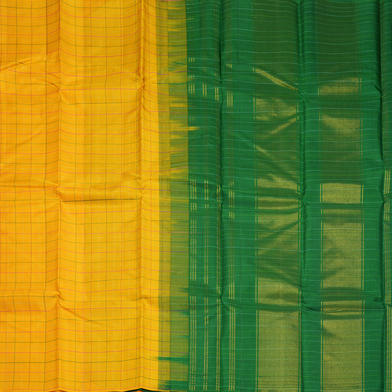 Hayagrivas Handloom Mustard Yellow Kanjivaram Silk Saree KBF630G2-2