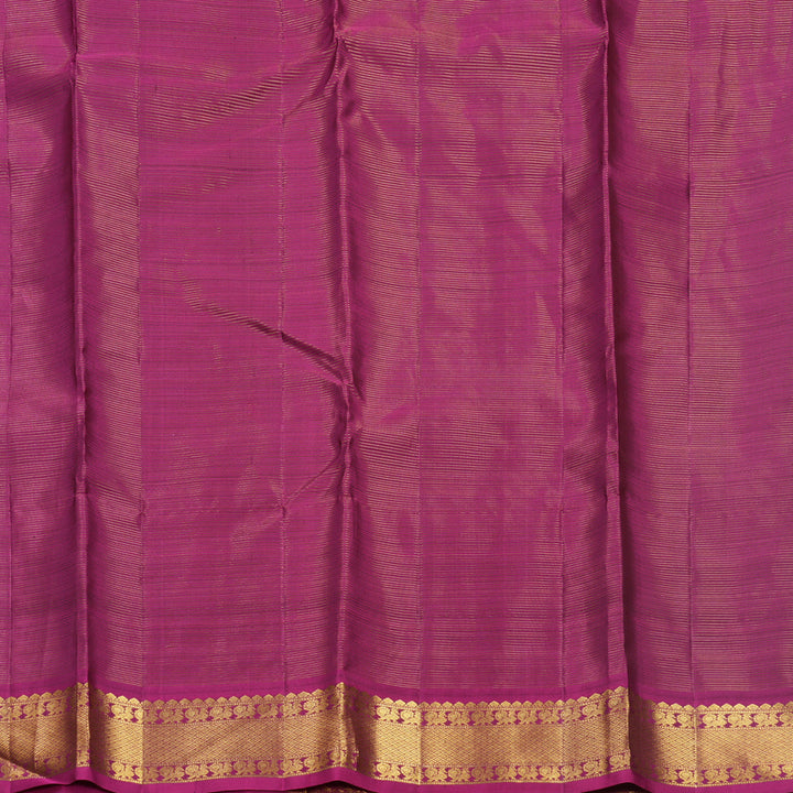 Hayagrivas Handloom Deep Snuff Kanjivaram Silk Saree with Magenta Border KBF630G4-1