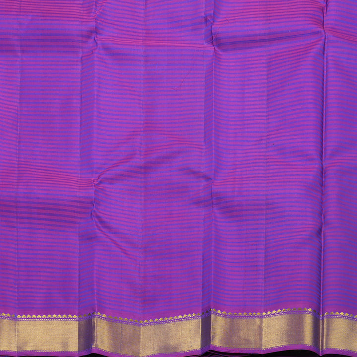 Hayagrivas Handloom Mayilkazhuthu Kanjivaram Silk Saree with Purple Border KBF632G1-2