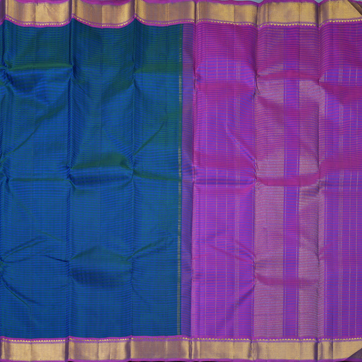 Hayagrivas Handloom Mayilkazhuthu Kanjivaram Silk Saree with Purple Border KBF632G1-2