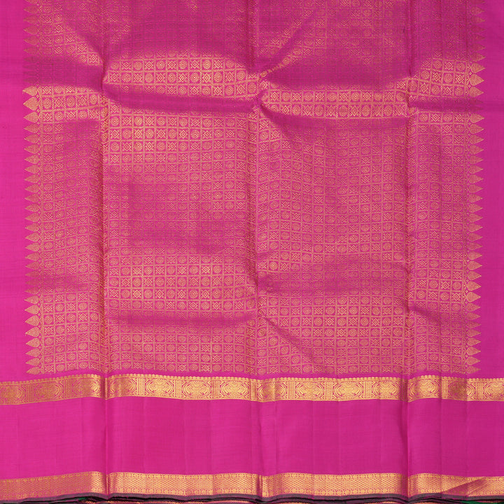 Hayagrivas Handloom Purple Kanjivaram Silk Saree with Pink Border KBF632G12-1