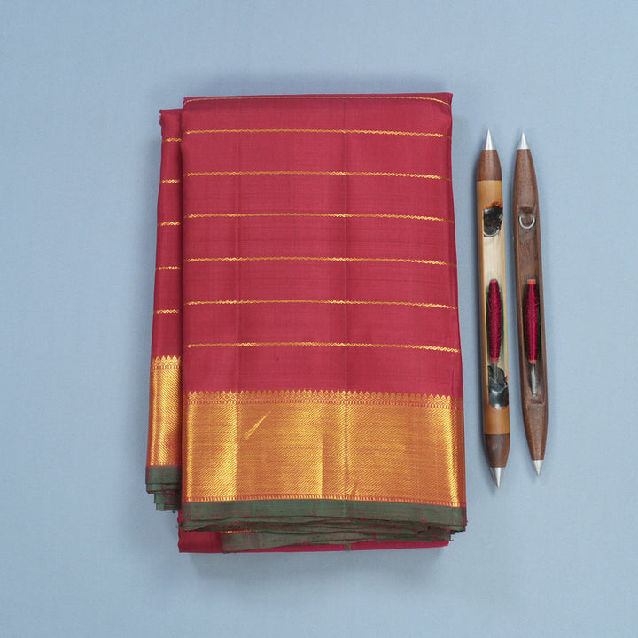 Hayagrivas Handloom Maroon Kanjivaram Silk Saree KBF632G2-1