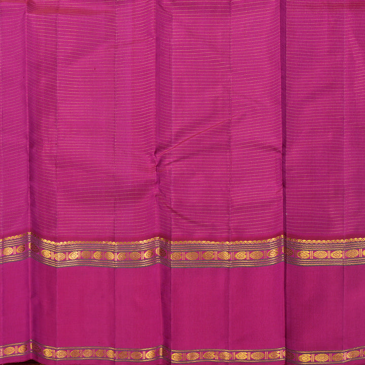 Hayagrivas Handloom Purple Kanjivaram Silk Saree with Ganga Jamuna Border KBF632G3-1