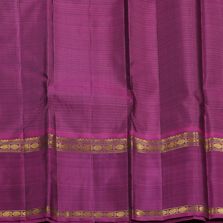 Hayagrivas Handloom Royal Blue Kanjivaram Silk Saree with Ganga Jamuna Border KBF632G3-2