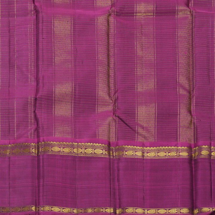 Hayagrivas Handloom Royal Blue Kanjivaram Silk Saree with Ganga Jamuna Border KBF632G3-2