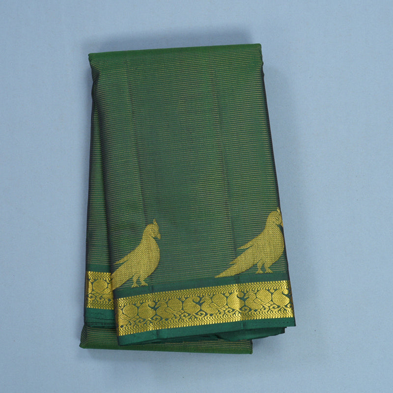 Hayagrivas Handloom Bottle Green Kanjivaram Silk Saree KBF632G4-1