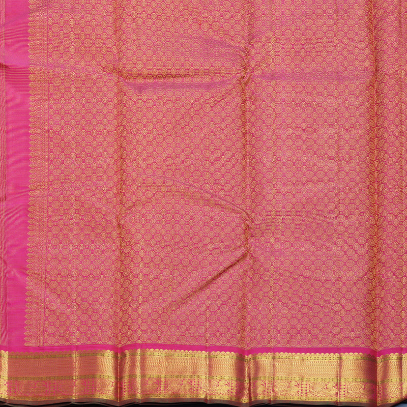 Hayagrivas Handloom Pink Kanjivaram Silk Saree KBF632G9-2