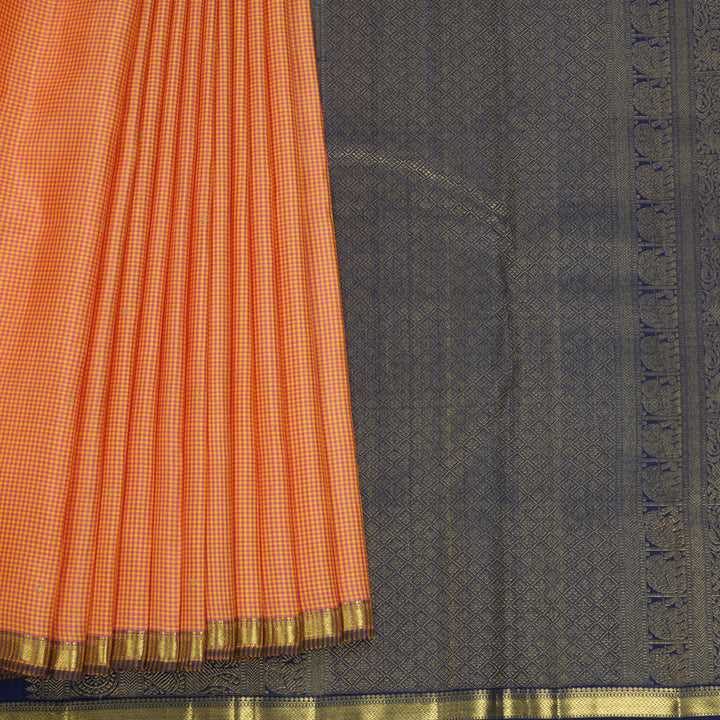 Hayagrivas Handloom Pink &amp; Yellow (Zasa Zasa Kattam) Kanjivaram Silk Saree KBF636G1-1