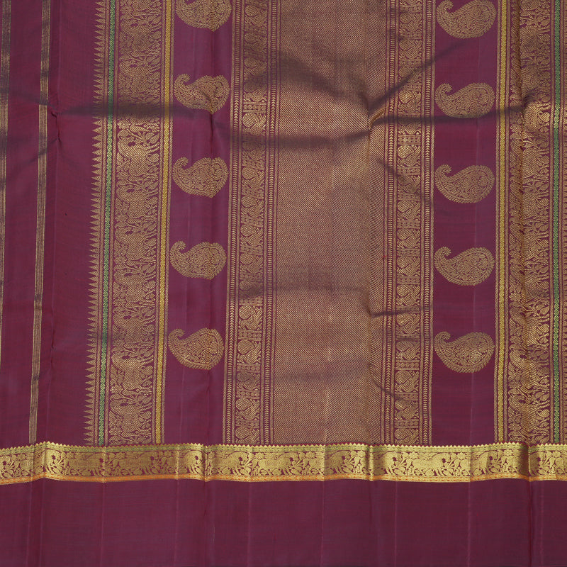 Hayagrivas Handloom Wine Maroon Kanjivaram Silk Saree KBF636G2-1