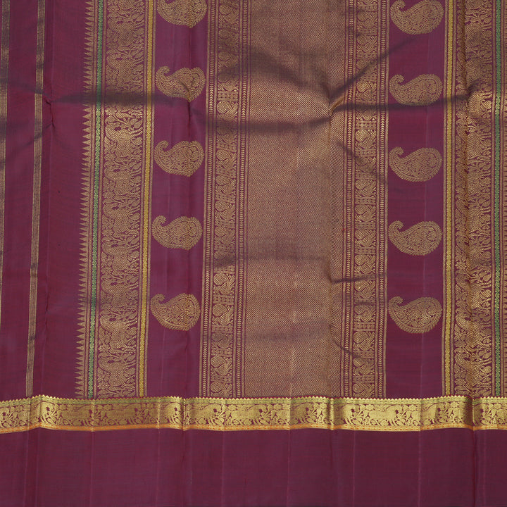 Hayagrivas Handloom Wine Maroon Kanjivaram Silk Saree KBF636G2-1