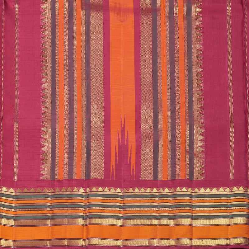 Hayagrivas Handloom Turmeric Yellow Kanjivaram Silk Saree KBF636G4-1
