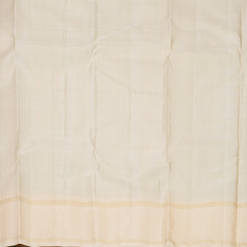 Hayagrivas Handloom Teal &amp; Black Checks Kanjivaram Silk Saree with Ivory Border KBF638G1-1