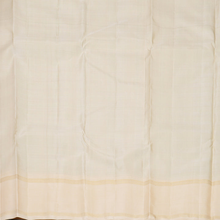 Hayagrivas Handloom Teal &amp; Black Checks Kanjivaram Silk Saree with Ivory Border KBF638G1-1