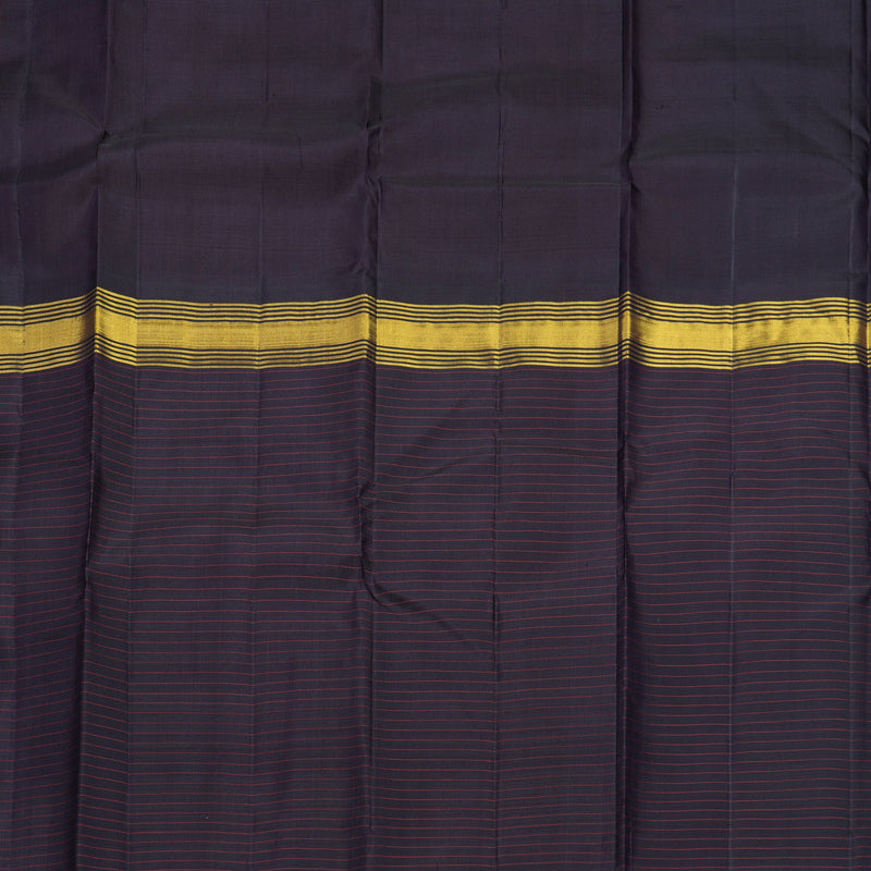 Hayagrivas Handloom Reddish-Orange Kanjivaram Silk Saree with Nagapazham Border KBF638G10-1