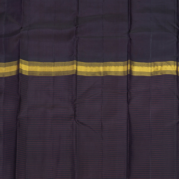 Hayagrivas Handloom Reddish-Orange Kanjivaram Silk Saree with Nagapazham Border KBF638G10-1