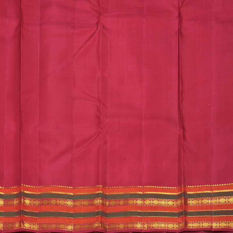 Hayagrivas Handloom White &amp; Beige (Zasa Zasa Kattam) Kanjivaram Silk Saree KBF638G2-2