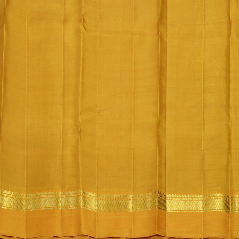 Hayagrivas Handloom Bottle Green Kanjivaram Silk Saree with Mustard Yellow Border KBF638G2-3