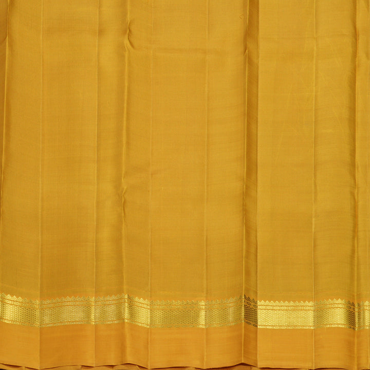Hayagrivas Handloom Bottle Green Kanjivaram Silk Saree with Mustard Yellow Border KBF638G2-3
