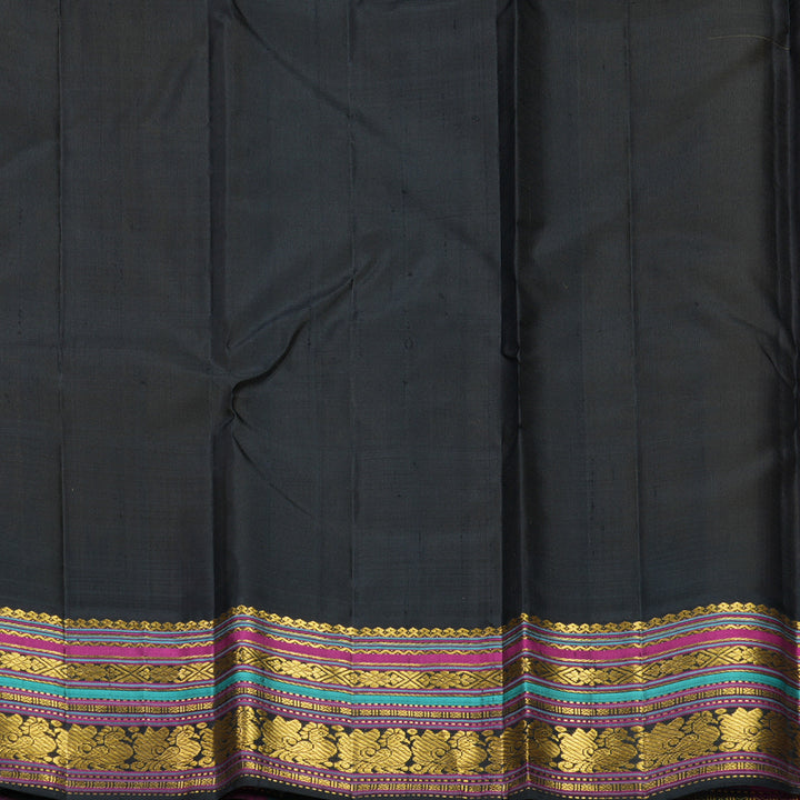 Hayagrivas Handloom Yellow Kanjivaram Silk Saree with Multicolour Border KBF638G2-4