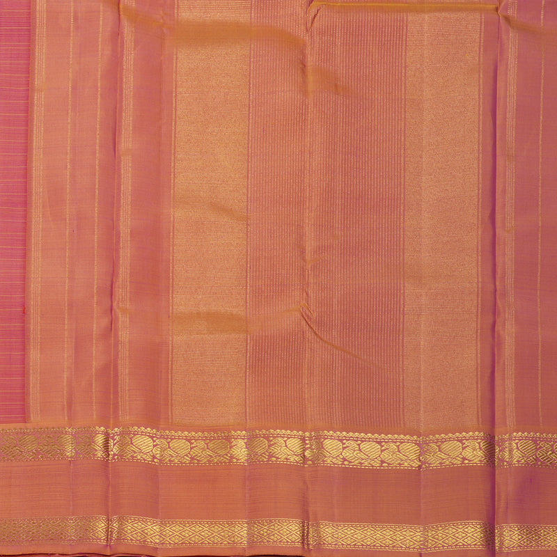 Hayagrivas Handloom Pink Kanjivaram Silk Saree with Orange Border KBF638G3-1