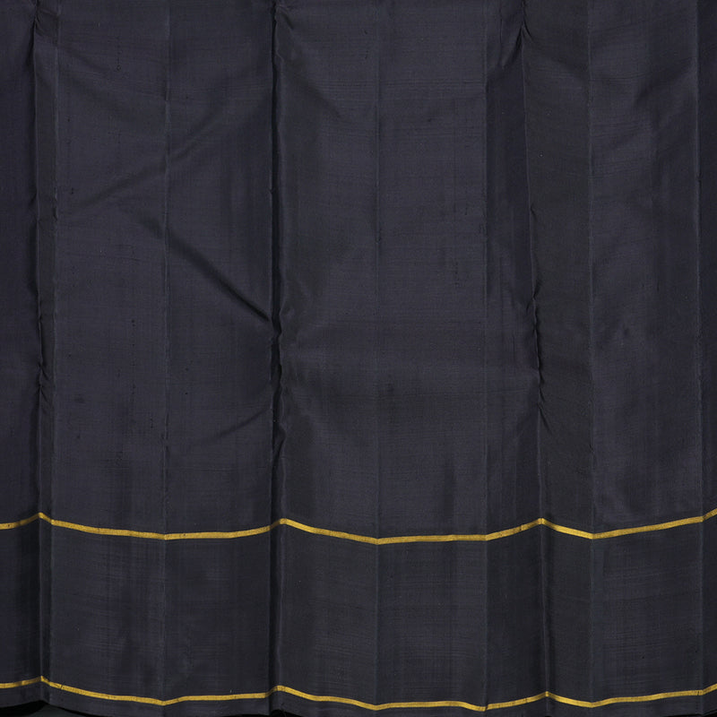 Hayagrivas Handloom Peach &amp; White Checks Kanjivaram Silk Saree with Kanchana Brown Border KBF638G4-2