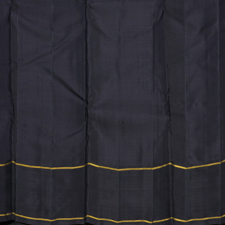 Hayagrivas Handloom Peach &amp; White Checks Kanjivaram Silk Saree with Kanchana Brown Border KBF638G4-2