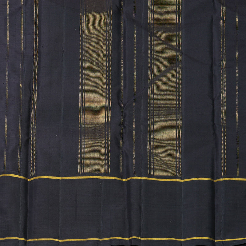 Hayagrivas Handloom Peach &amp; White Checks Kanjivaram Silk Saree with Kanchana Brown Border KBF638G4-2