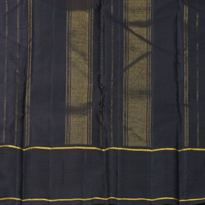 Hayagrivas Handloom Peach &amp; White Checks Kanjivaram Silk Saree with Kanchana Brown Border KBF638G4-2