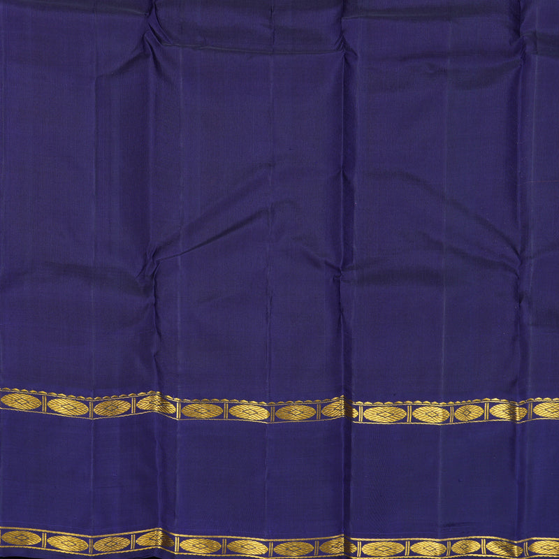 Hayagrivas Handloom Pink &amp; Orange Checks Kanjivaram Silk Saree with Navy Blue Border KBF638G8-1