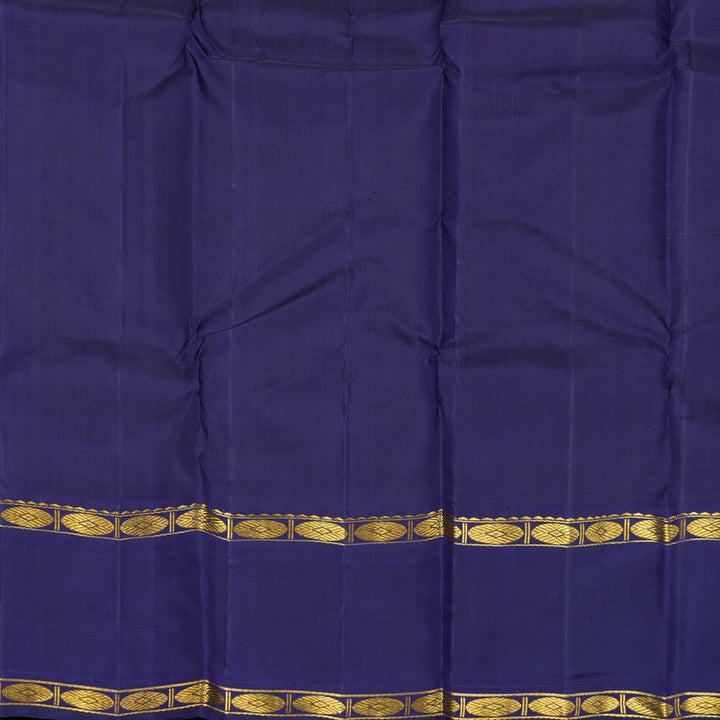 Hayagrivas Handloom Pink &amp; Orange Checks Kanjivaram Silk Saree with Navy Blue Border KBF638G8-1