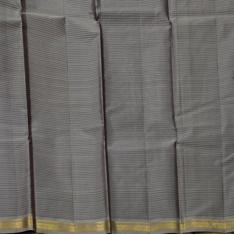 Hayagrivas Handloom Wine Purple Kanjivaram Silk Saree with Grey Border KBF644G1-3