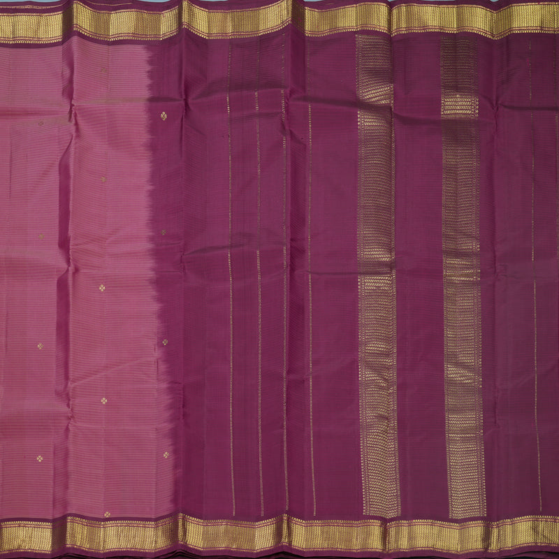 Hayagrivas Handloom Pink Kanjivaram Silk Saree with Vadamalli Purple Border KBF644G1-9