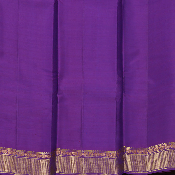 Hayagrivas Handloom MS Blue Kanjivaram Silk Saree with Purple Border KBF644G2-10