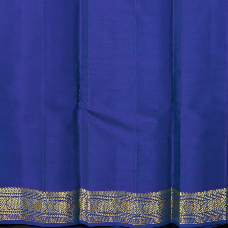 Hayagrivas Handloom Sea Green Kanjivaram Silk Saree with Peacock Blue Border KBF644G2-12