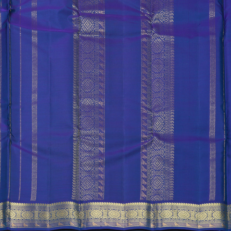 Hayagrivas Handloom Sea Green Kanjivaram Silk Saree with Peacock Blue Border KBF644G2-12