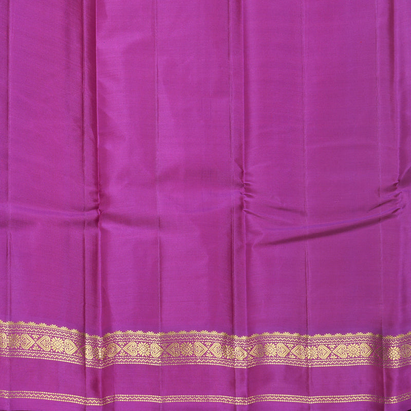 Hayagrivas Handloom Reddish-Pink Kanjivaram Silk Saree with Purple Border KBF644G2-24