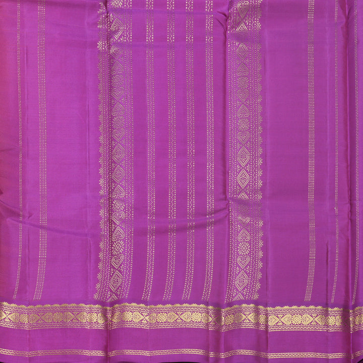 Hayagrivas Handloom Reddish-Pink Kanjivaram Silk Saree with Purple Border KBF644G2-24