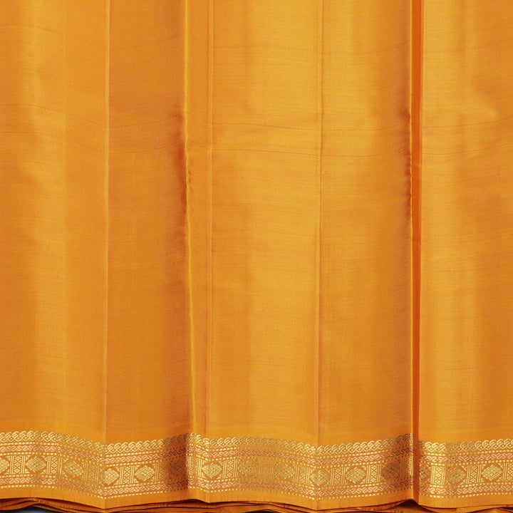 Hayagrivas Handloom Red Kanjivaram Silk Saree with Golden Orange Border KBF644G2-3