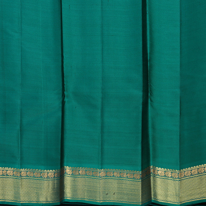 Hayagrivas Handloom Lime Green Kanjivaram Silk Saree with Rama Green Border KBF644G2-6