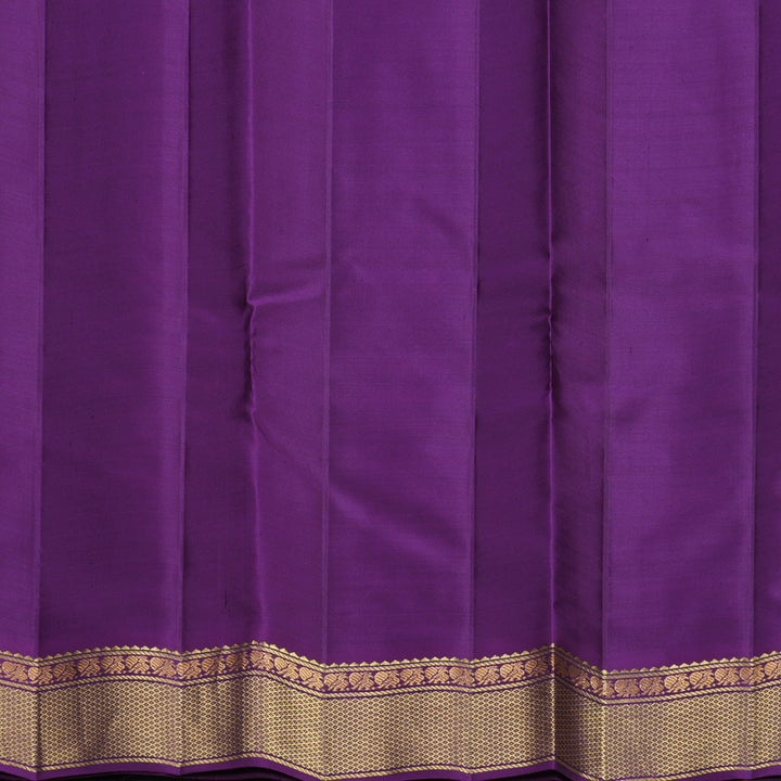 Hayagrivas Handloom Honey Mustard Kanjivaram Silk Saree with Purple Border KBF644G2-7
