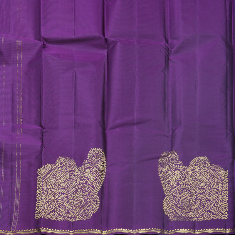 Hayagrivas Handloom Green Shade Checks Kanjivaram Silk Saree KBF644G4-3