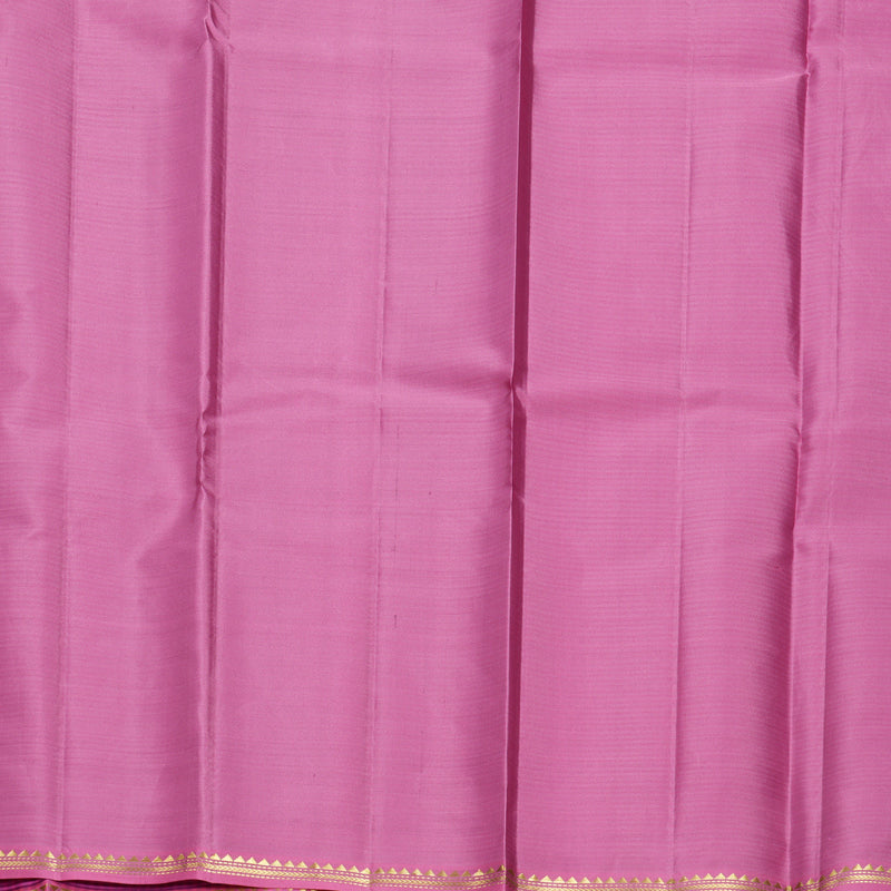 Hayagrivas Handloom Pink &amp; Purple Checks Kanjivaram Silk Saree with Pink Border KBF644G4-7